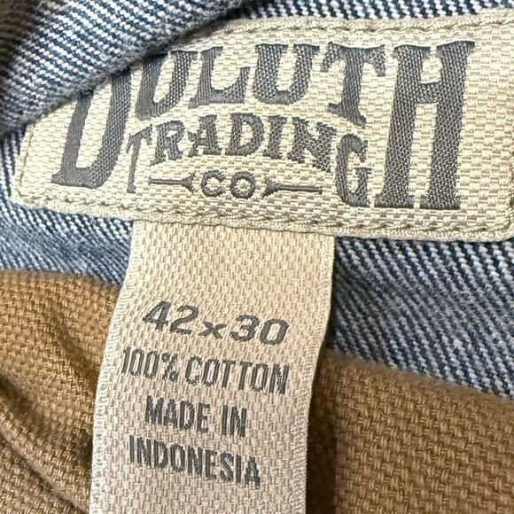 Duluth Trading 42X30 Straight Leg Denim Jeans Workwear Rugged Heavyweight Cotton - Picture 5 of 10